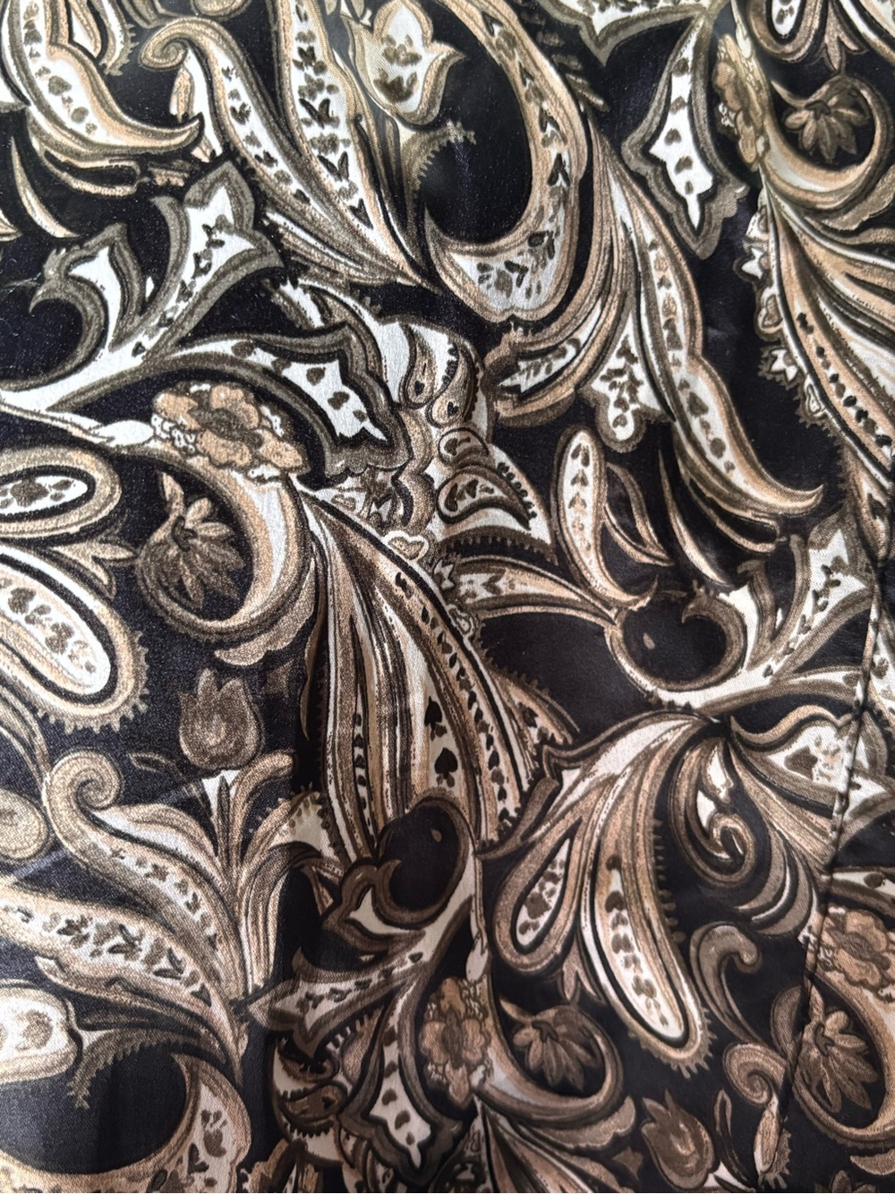 Laundry By Shelli Segal Mini Dress Paisley Print Ruffle Hem Olive/Black - Picture 11 of 11